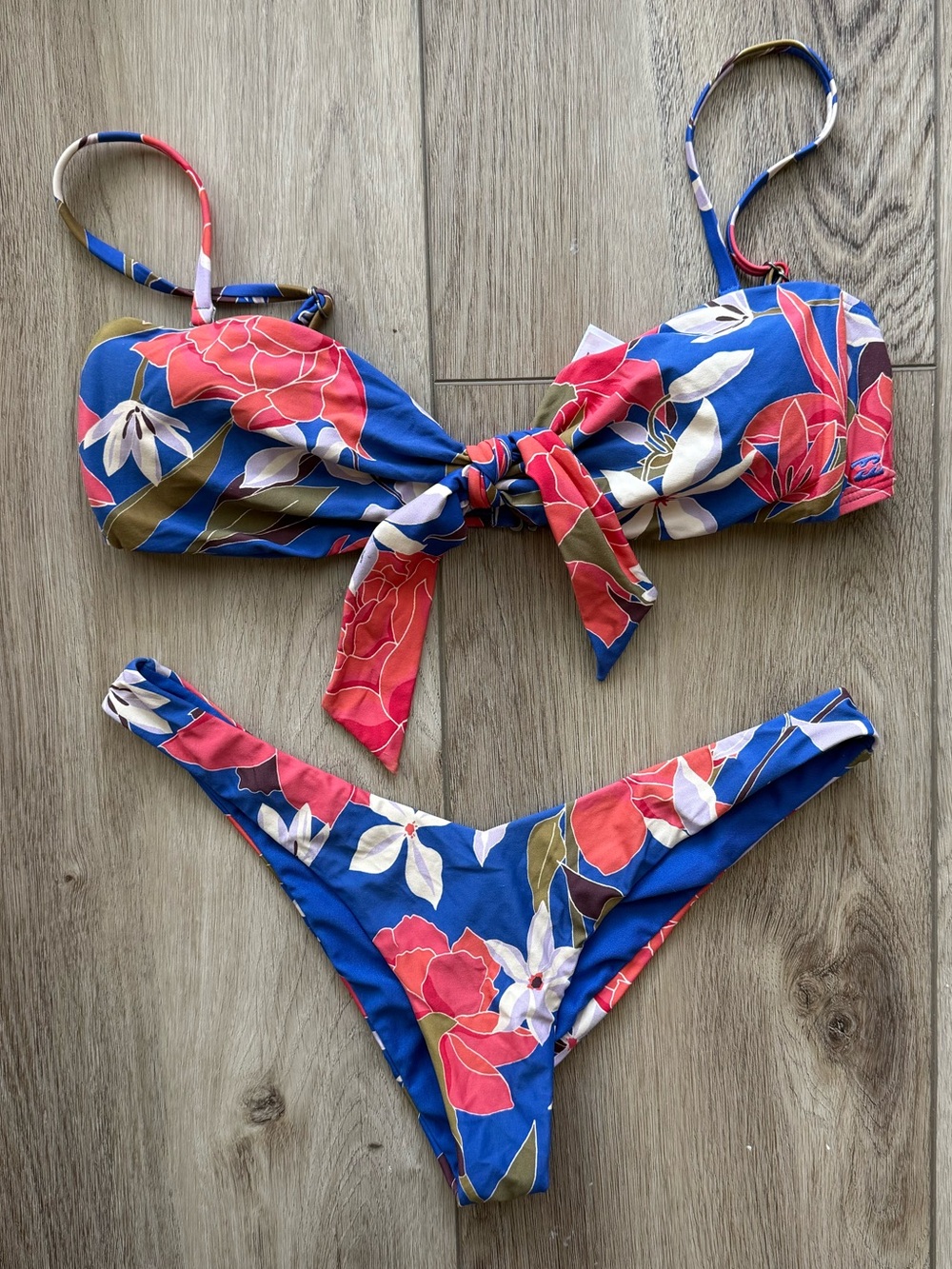 Billabong Floral Blue & Pink Bikini
